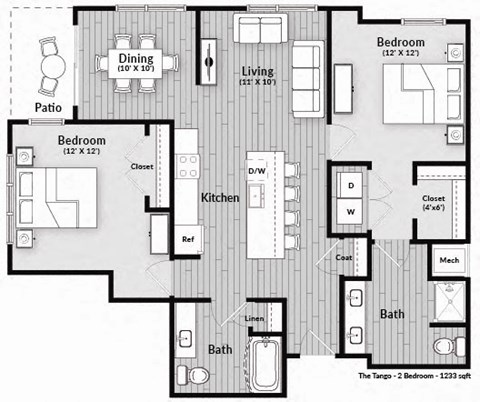 The Tango Floorplan at The Harrison, Pennsylvania, 19073